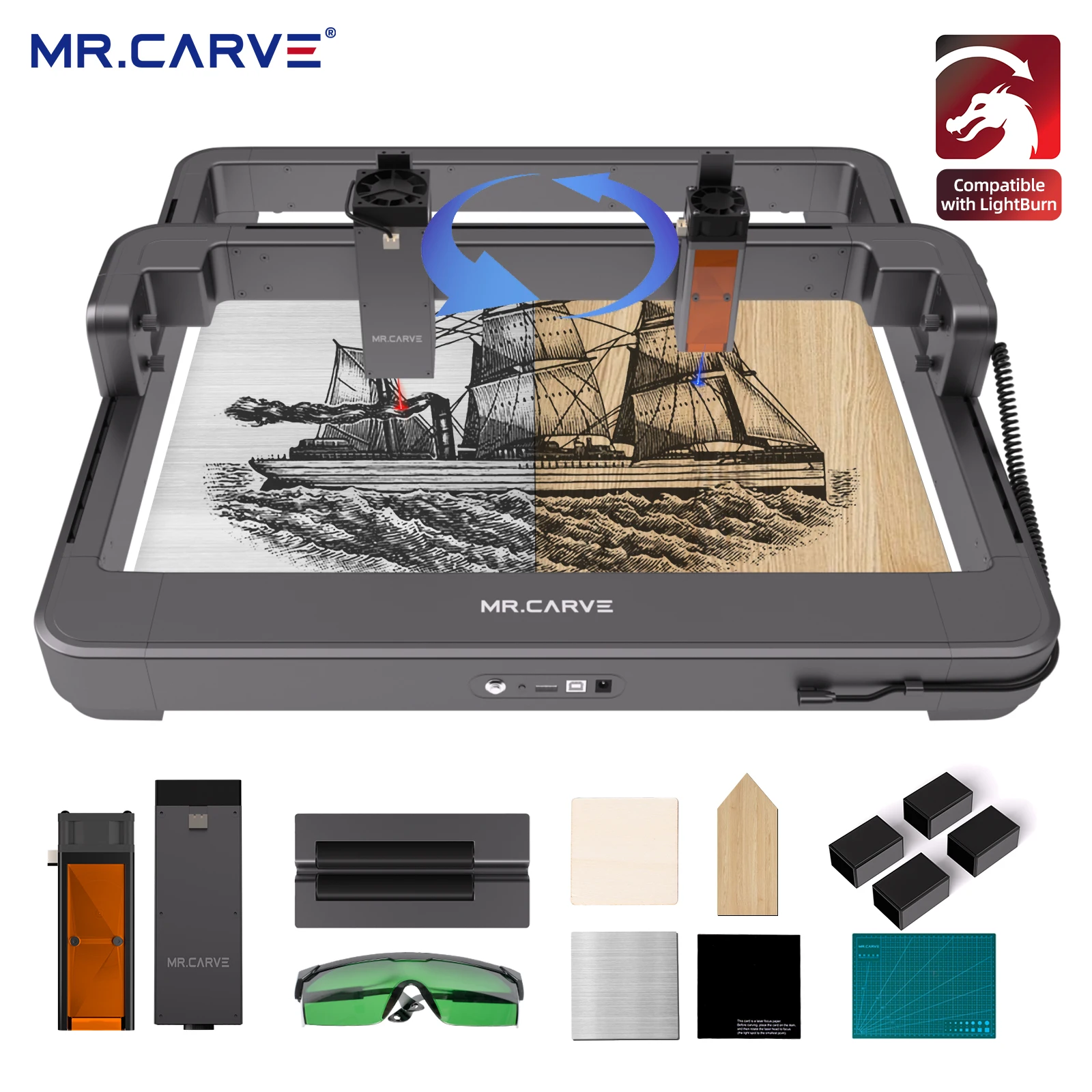 M3 Desktop Metal Engraving Machine Portable Engraver Wood Cutting