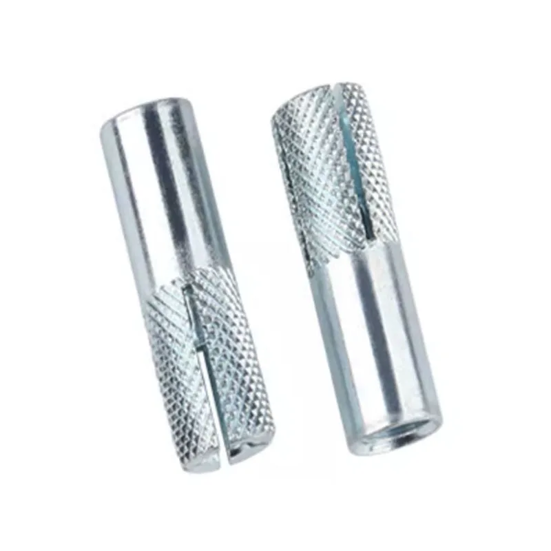Knurled Expansion Bolts 10-Piece M8x80 Concrete Anchor Bolt Kit - Carbon Steel Drop-in Anchors For Construction Concrete Fasteners