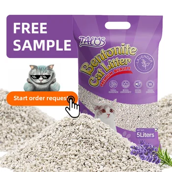 Custom cat litter sodium-based bacteriostatic bentonite cat litter raw ore crushing sand zeolite activated carbon deodorization