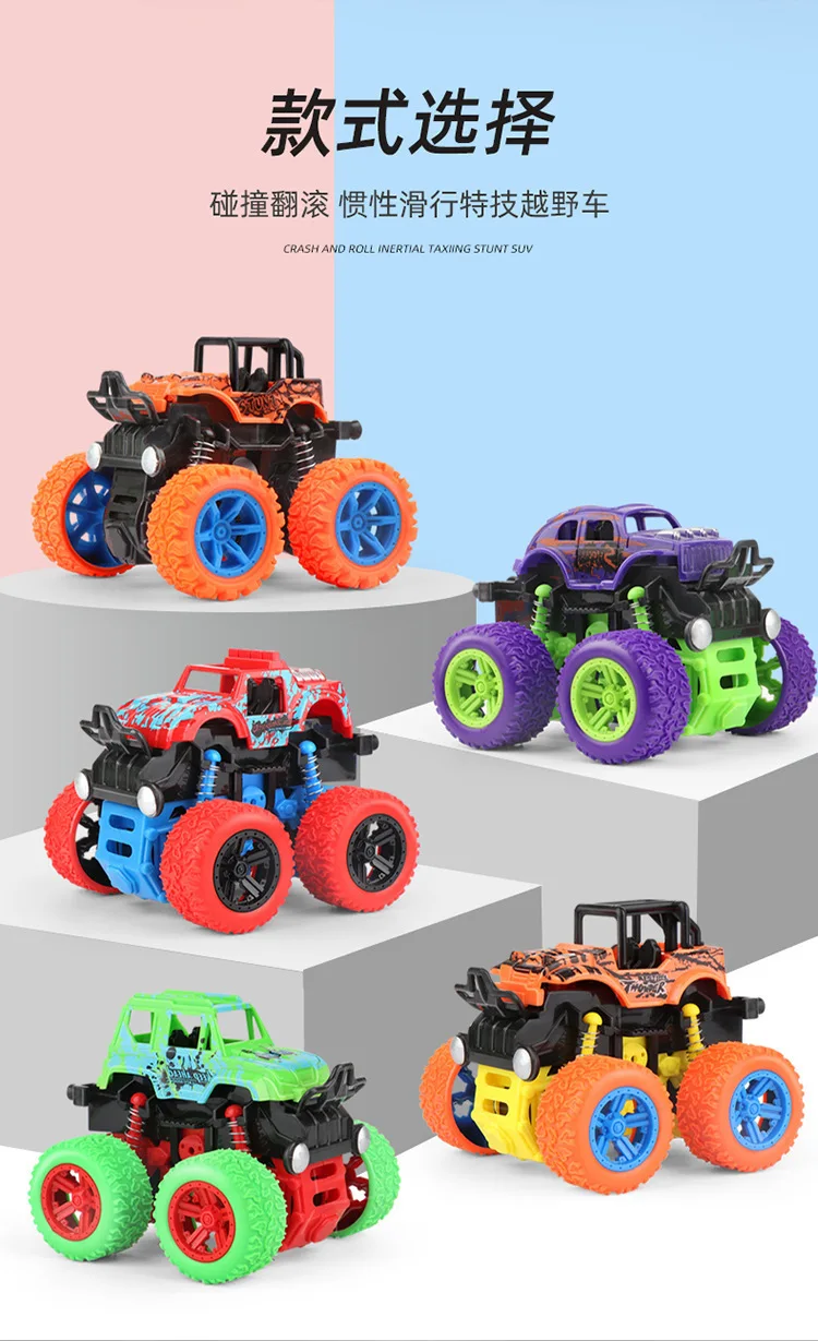 Promotional Kids Toy Big Wheel Car Inertia 4 Wheel Drive Offroad Vehicle Stunt Highspeed Shock