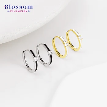 Custom 18K Gold Plated 925 Sterling Silver Hoop Earrings Original Design Women's Huggie Hoops for Wedding & Gift