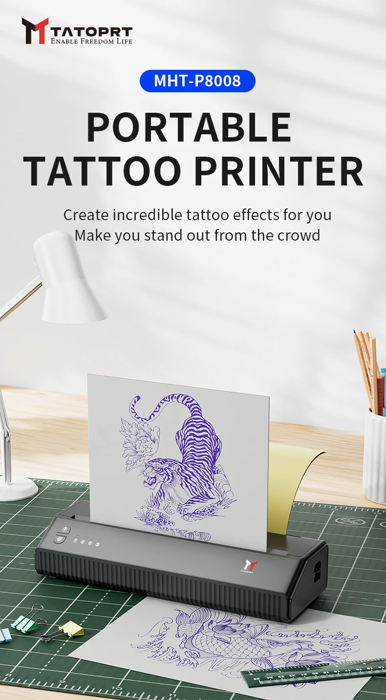 1pcs, Cordless Tattoo Stencil Printer - Rechargeable Tattoo Printer-US –  Par Masters
