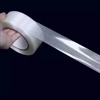High Quality Fiberglass Cross Weave Strapping Packing Tape Jumbo Rolls for Bag Sealing Cheap High Adhesive Filament Tape