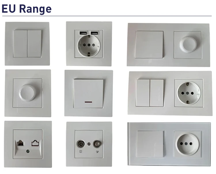 Universal 2P+T Outlet Power Socket Eu Wall Socket