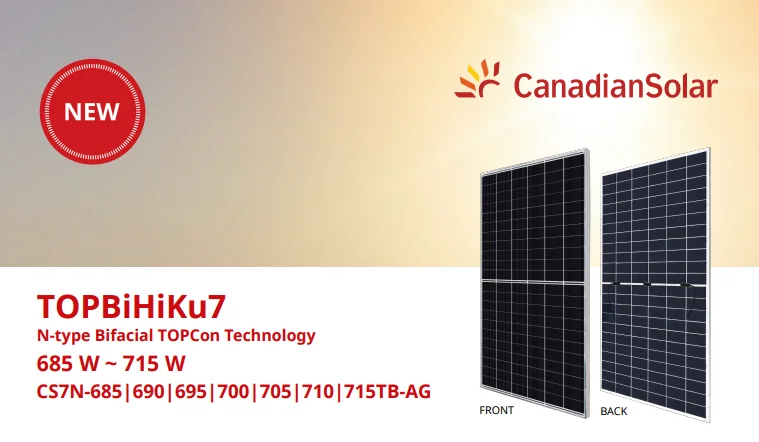 Canadian N-Type Bifacial Solar Panel 685W-715W - Reliable Pricing for ...