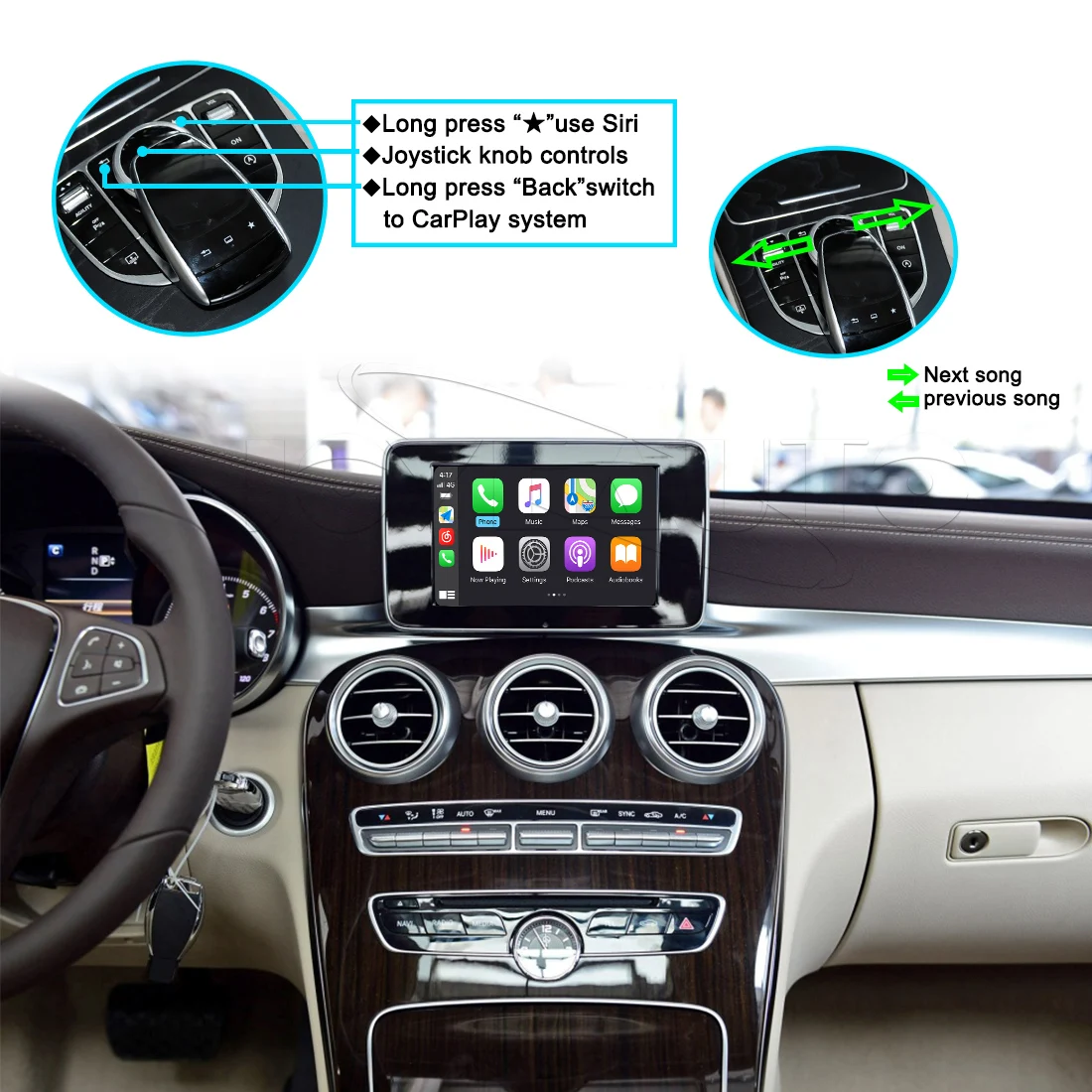 Wireless CarPlay and Android Auto Adapter for Mercedes-Benz with
