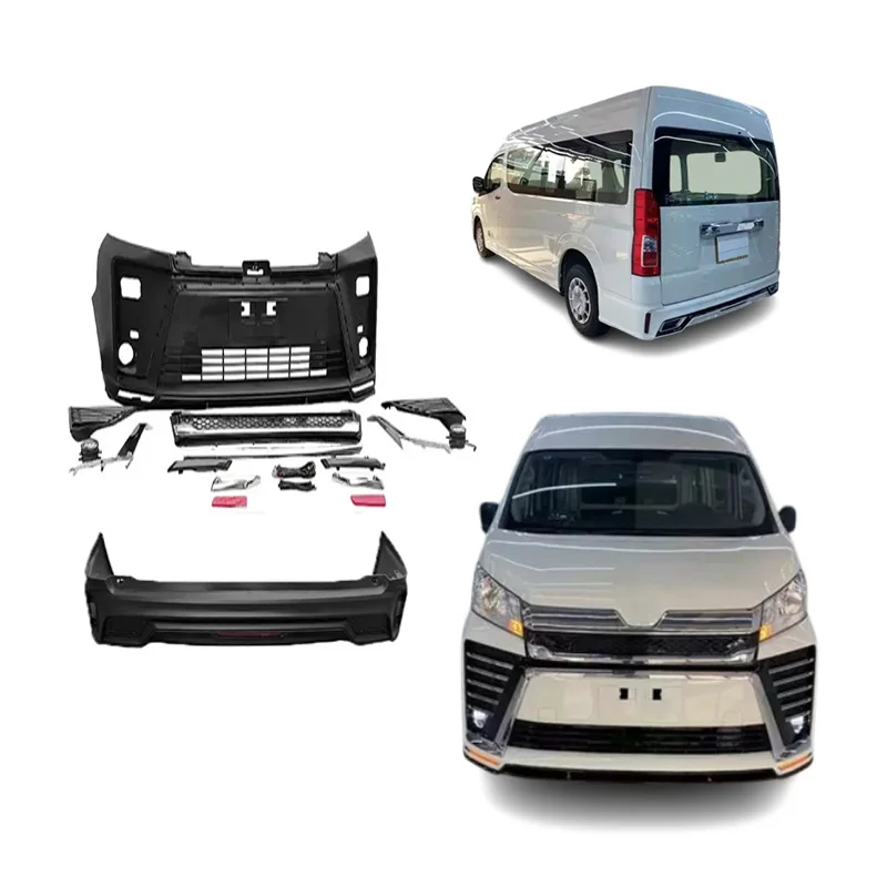 Factory Body Kit for Hiace 2019-2021 Front Bumper Rear Bumper Auto Lighting Parts Accessories for Hiace Bodykit