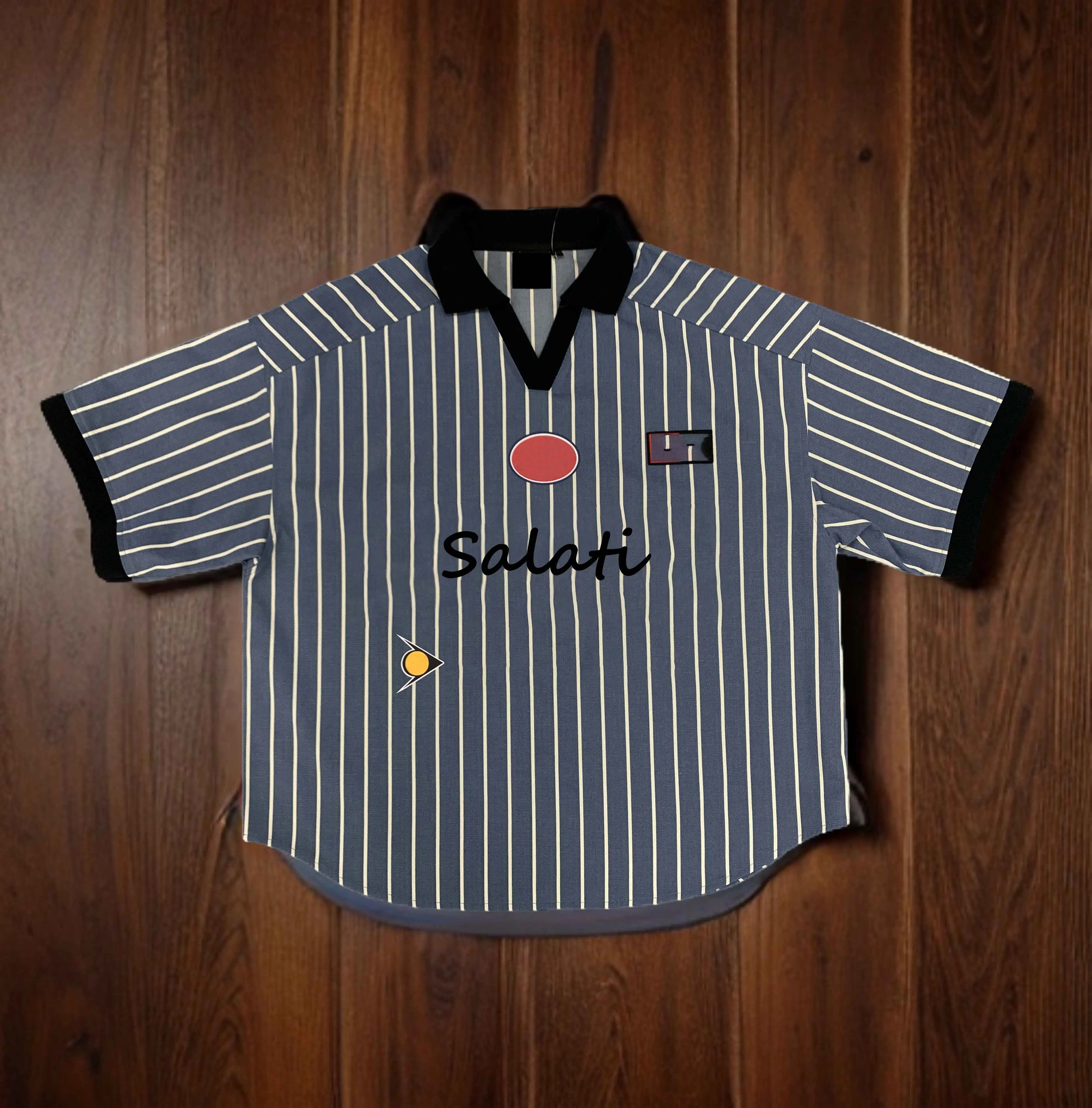 Salati Supplier Custom Classic Men's Polo T Shirts V Neck Print Regular Fit Retro Vintage Softball Racing Sports Baseball Jersey