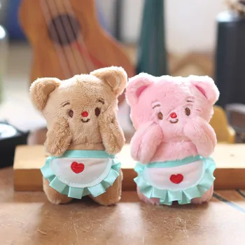Wholesale HQ Hot Sale Darling Cartoon Butter Bear Scarf Bear Plush Toy Doll Children's Student Bag Keychain Doll Machine Toy