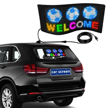 Smart APP Control Flexible LED Display Panel Car Rear Window Expression Light Display LED Sign Board for Car Store Advertising