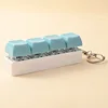 Cuatro teclas-blanco-azul claro