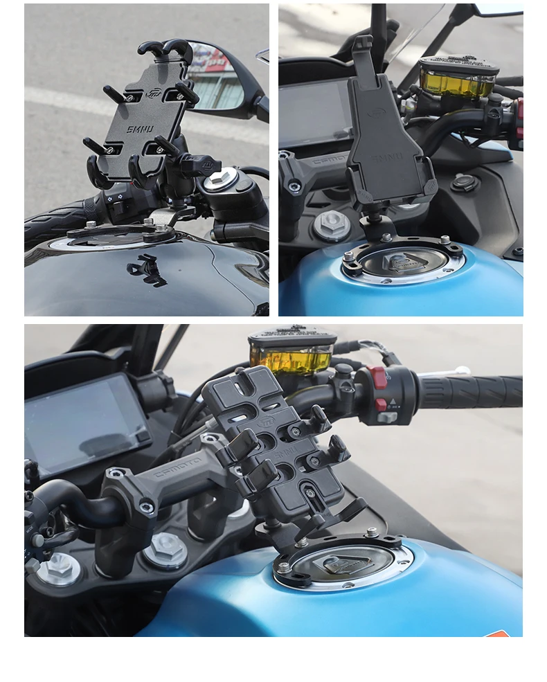 SMNU Motorcycle Phone Holder Horseshoe Ball Head Base For Motorcycle Gas Tank Oil Box Phone Mount Ball Adapter Mount Ball manufacture