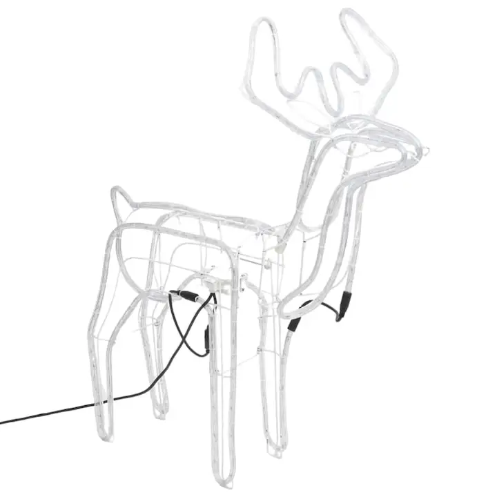 TSINYE Hot Sale Christmas Decorations Sculpture Outdoor Decorative 3D Shaking Head Led Deer Light Christmas Deer LED Rope Lights