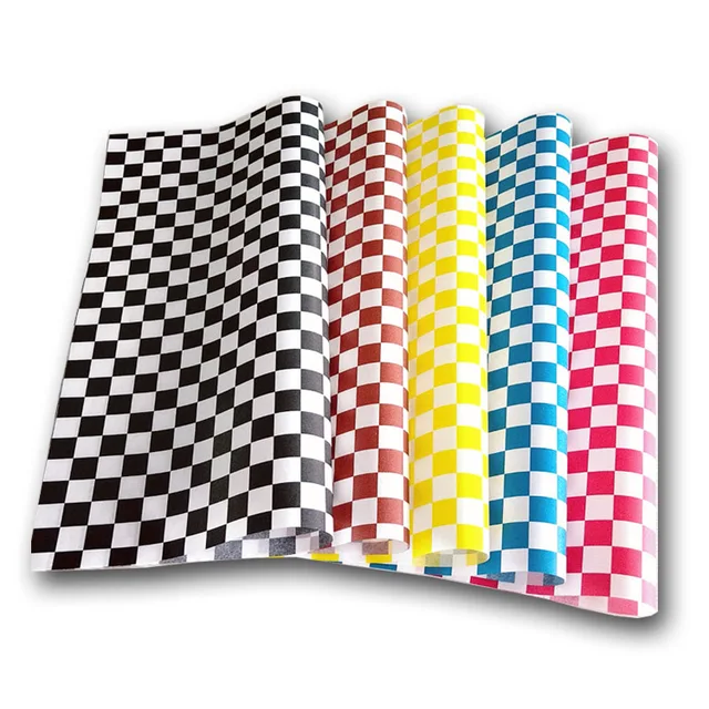 Custom Sandwich Wax paper Greaseproof Wrapping Paper checkered Wrapping Paper