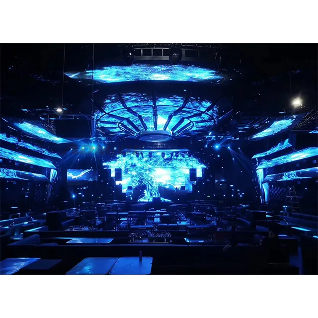 Hot Selling Latest Design M-Shine Customized 3D Indoor LED DJ Booth/ Nightclub & Bar & KTV DJ Table LED Screen
