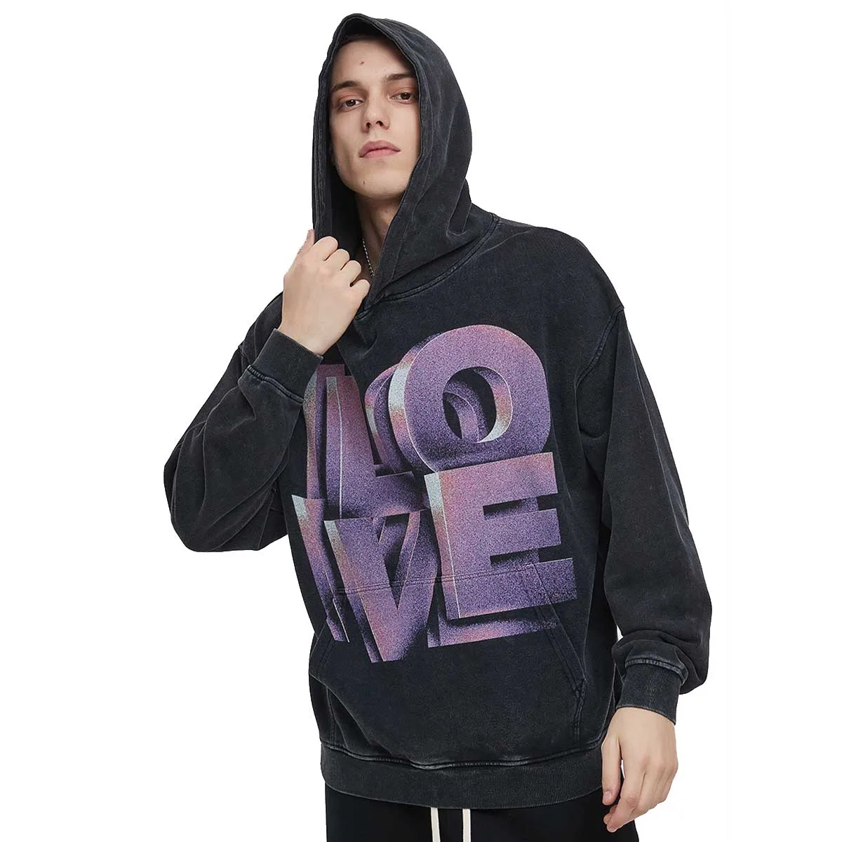 Men Embroidery heavy blend zip C/S hoodie