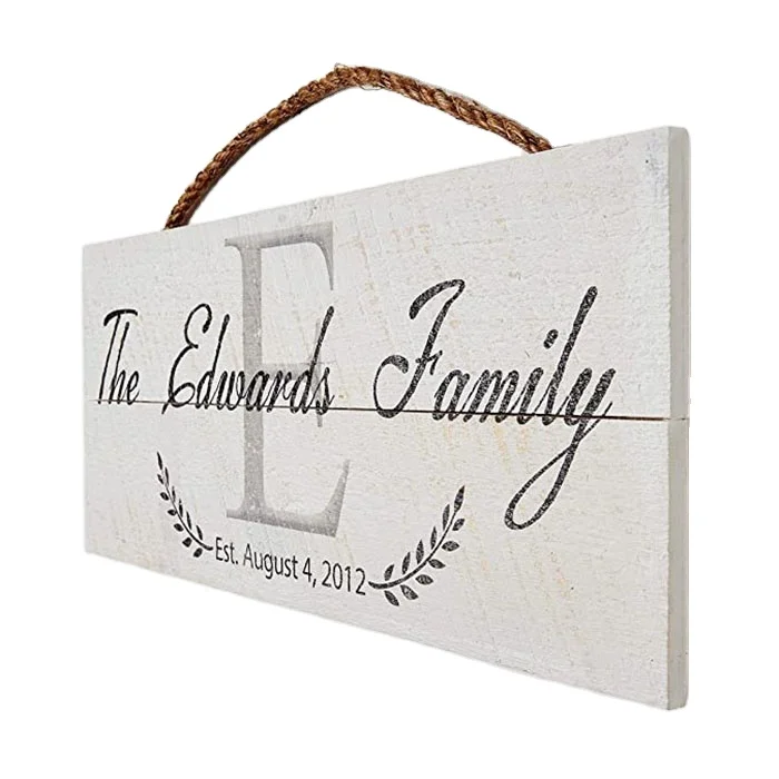 Personalized Last Name Signs for Home  Monogram Wall Decor  Wooden Name Sign  Farmhouse Wall Art  Real Wood Farmhouse Signs