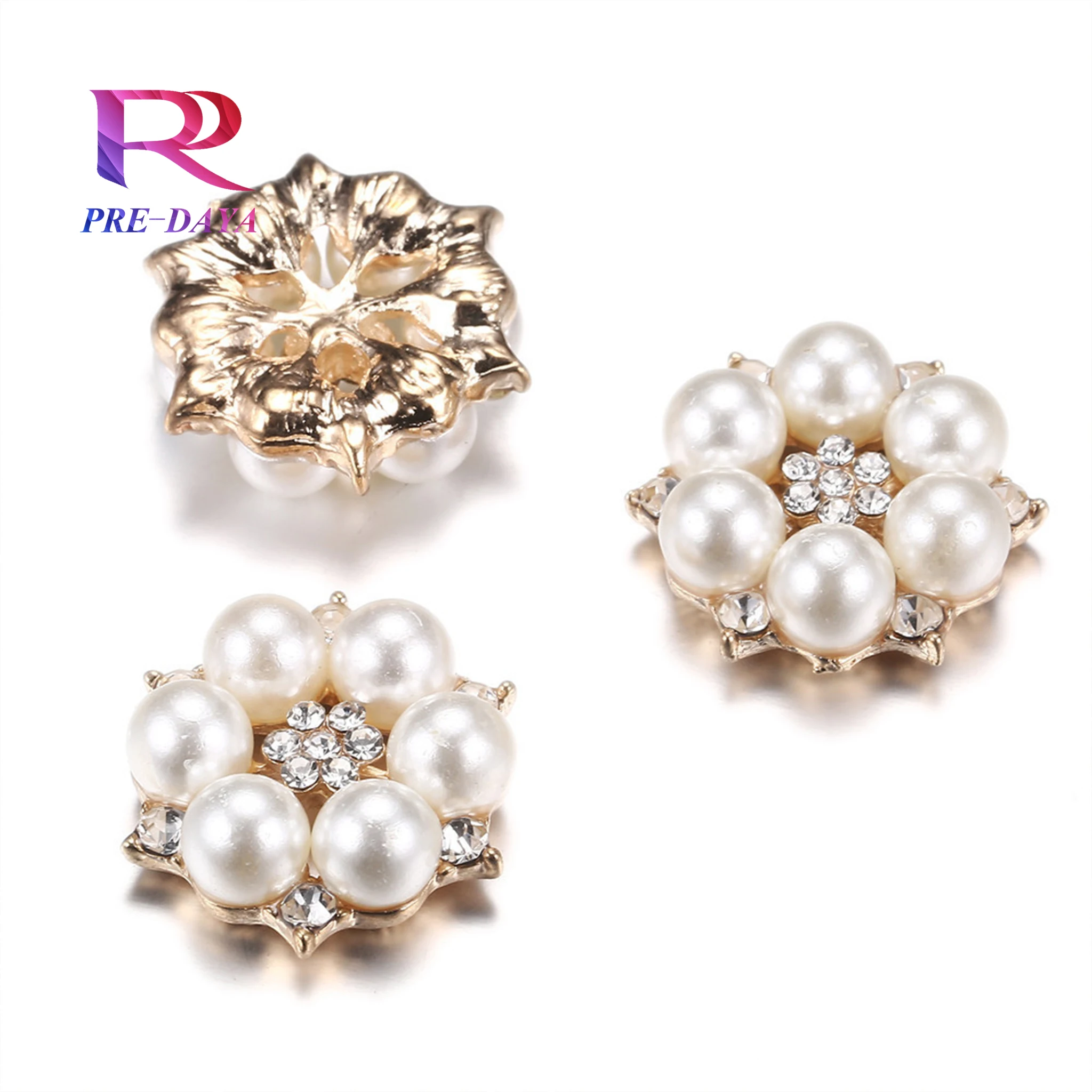 Жемчужные заклепки металлические этикетки женские блестящие жемчужные пуговицы