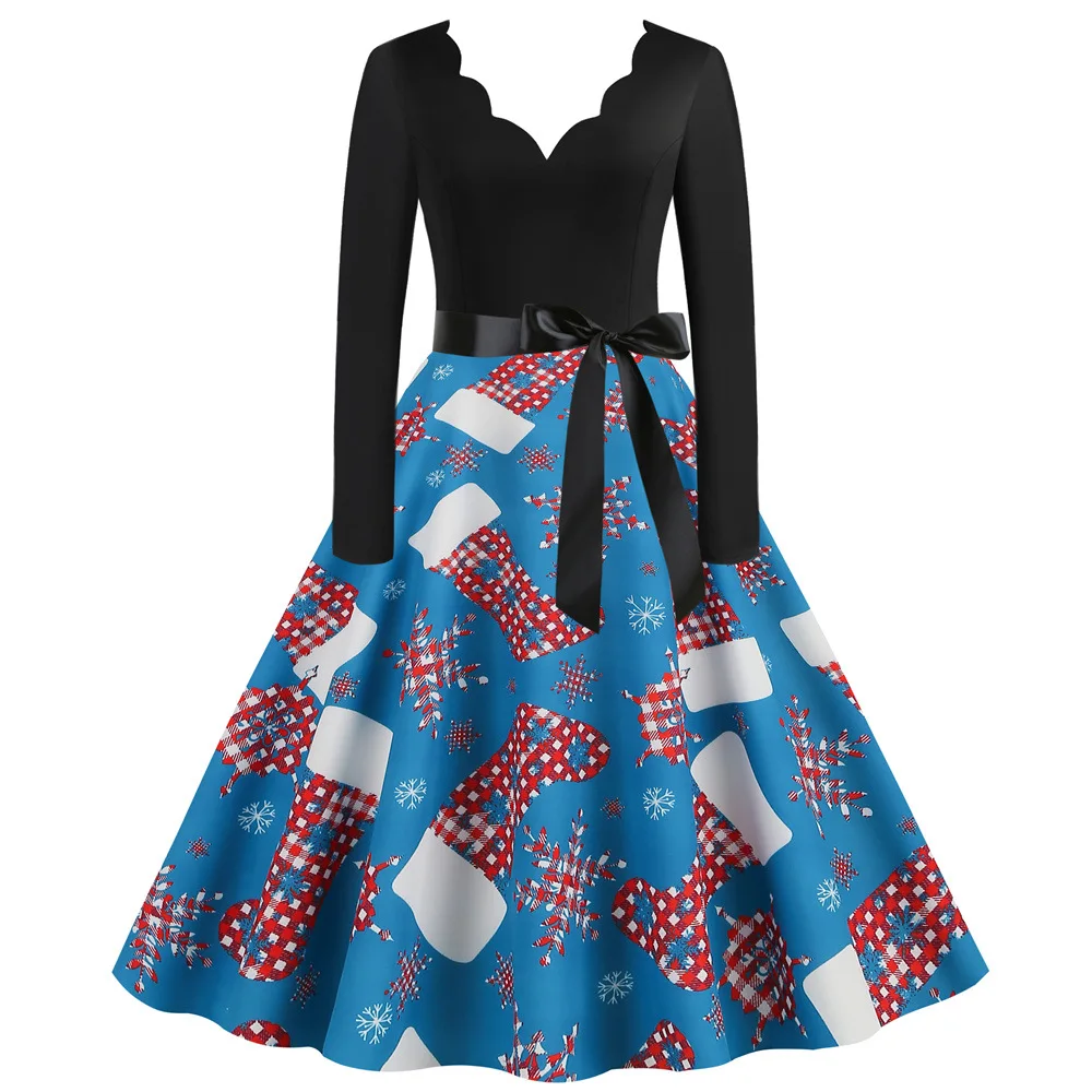 Women Long Sleeve Check Snowflake Printing Christmas Dress Women Latest Vintage  Christmas Dress - Buy Green Christmas Dress,Christmas Eve Dresses,Red Christmas  Dresses Product on Alibaba.com