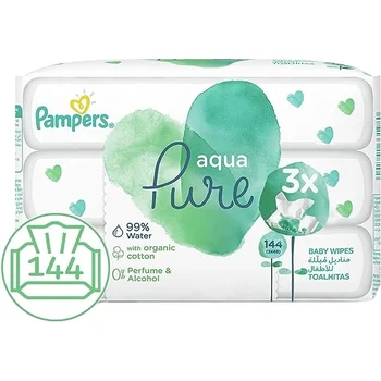 Pampers Aqua Pure Sensitive Baby Wipes 672 Count - 12x Pop-top Packs
