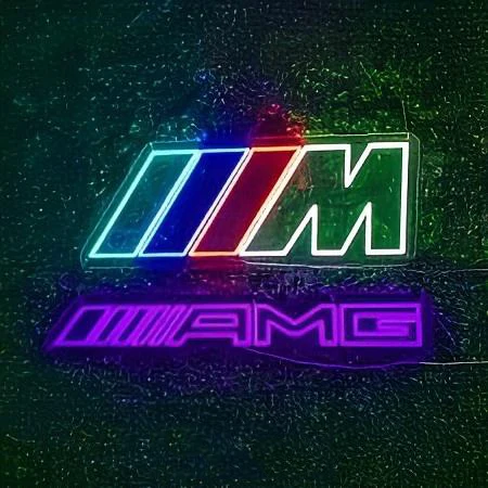 Custom M Logo Style Neon Sign for 4S & BMW Stores - LED Neon Signs
