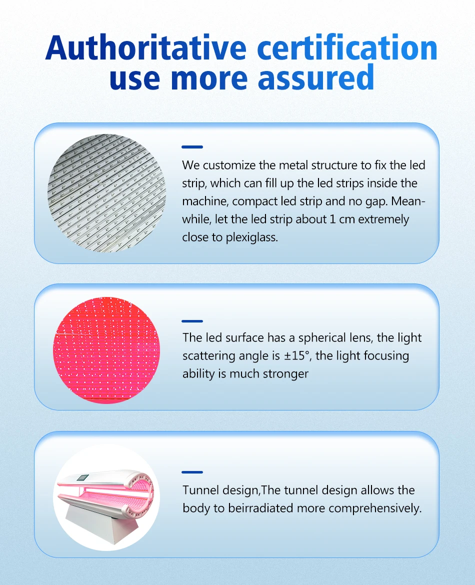 OEM Med Spa Whole Body Contouring 635nm 660nm 810nm 850nm Red Light Capsule Infrared LED Red Light Therapy Bed