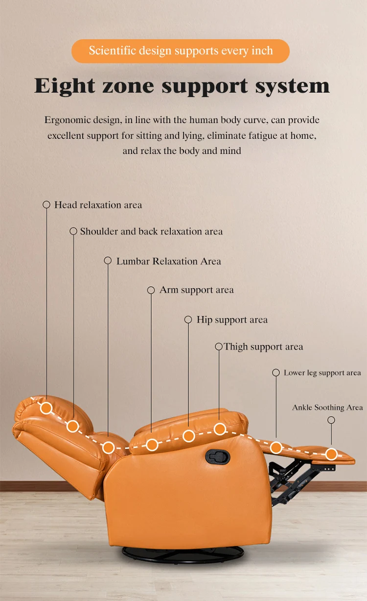 Modern Design Living Room Recliner Chair Massage Electric Leather