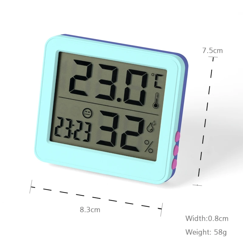 Custom Color Household Thermometer Hygrometer Indoor Baby Room Electronic Temperature Humidity Monitor Digital Thermometer