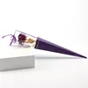 Gold foil purple flower+torch purple box