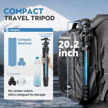 Ultra Stable Lightweight Professional Travel Tripod With 360 Ball Head and Arca Swiss QR Plate for Camera Carbon Fiber Tripod detail image