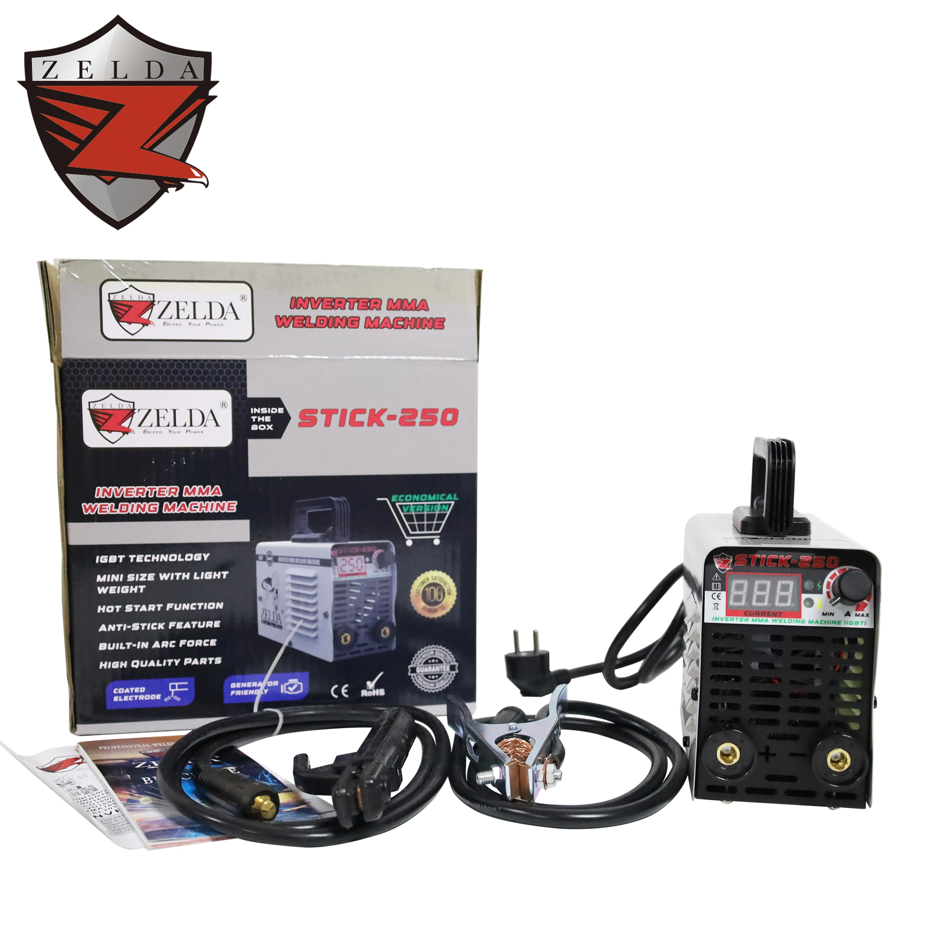 Zx7 250 SMAW Kaynak Makinesi, 2.5mm Elektrot, Taşınabilir Inverter