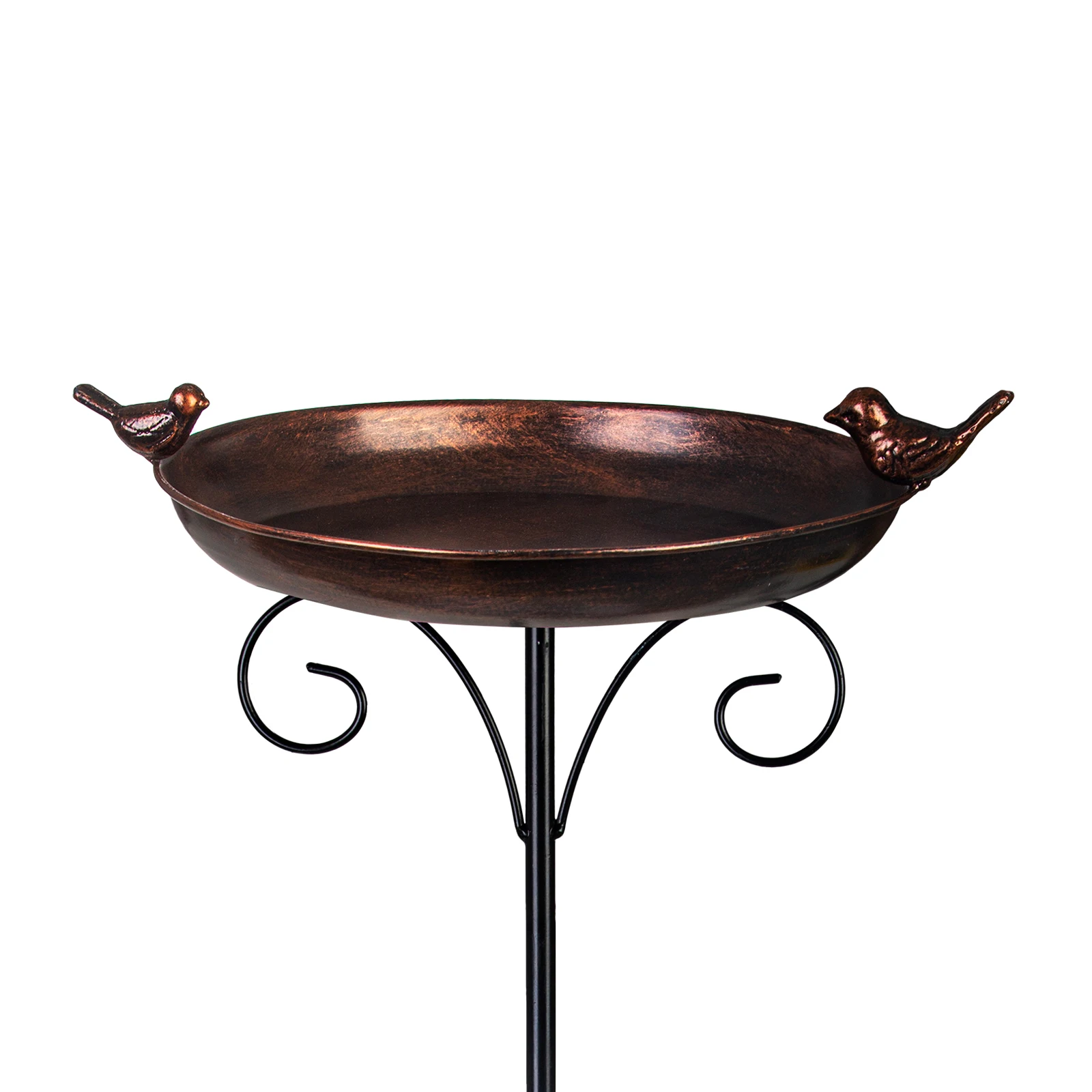 Outdoor  Bird Bath Metal Bird Baths Cast Iron Birdbath with Metal Stake Tall Bird Bath for Yard 