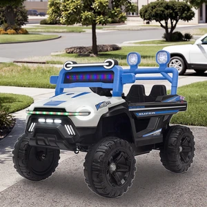 Unisex 12V Battery-Powered Kids Electric UTV New Model Plastic Ride-On Car with 4 Wheels and Remote Control for Unisex Kids