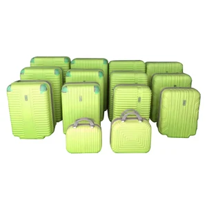 WHOLESALE CUSTOMIZED 14PCS SUITCASE HARD SHELL SEMI FINISHED LUGGAGE  ABS MATERIAL