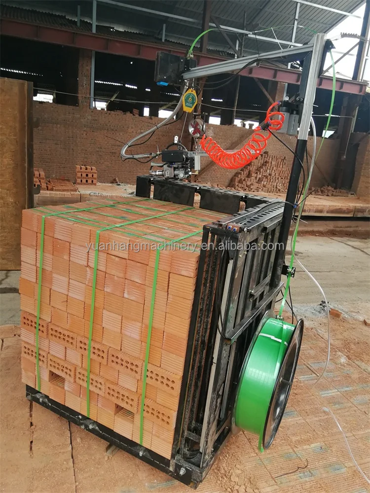 Automatic Pallet Strapping Machine Brick Wrapping Machine Palletizer Pallet Stretch Strapping Machine
