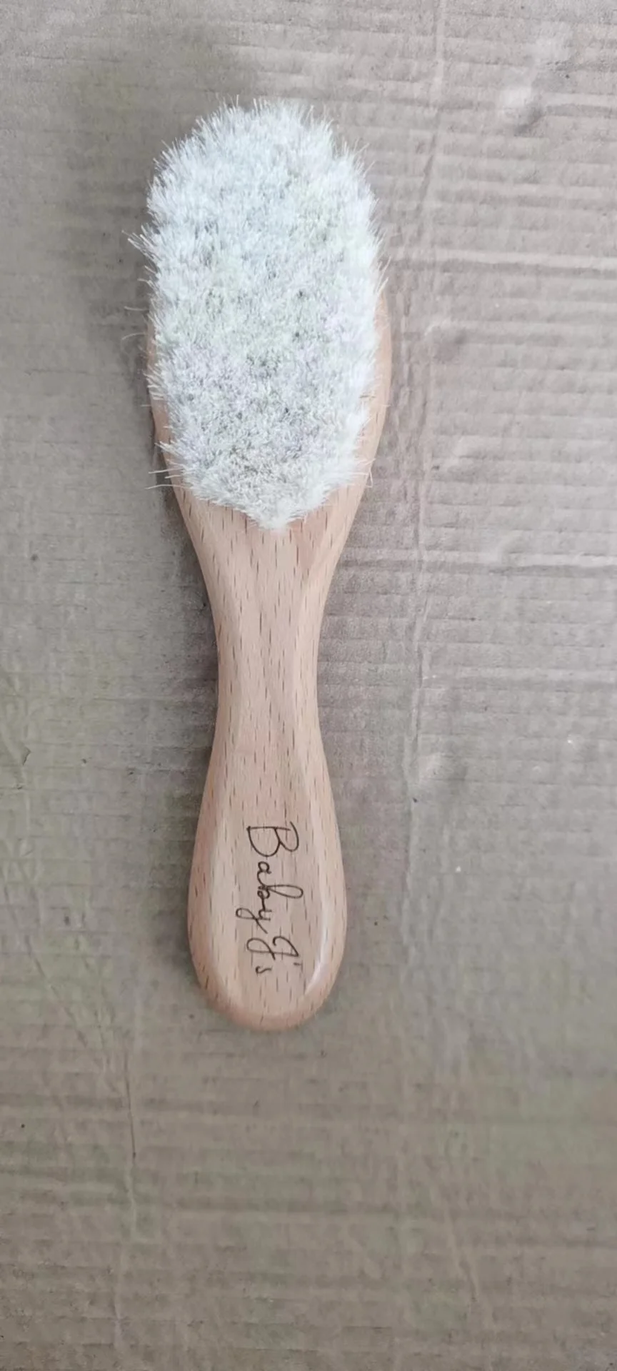 Most Popular Natural Soft Goat Bristles Bamboo Wool Baby Hair Brush Set