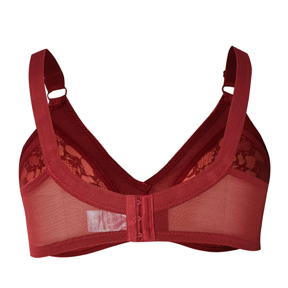 Lace Covered Large Size Bra for Fat Mature Women