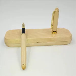 Chinese Fountain Pen Set Custom Logo High Quality Luxury Personalized Wooden Fountain Pen with Wood box