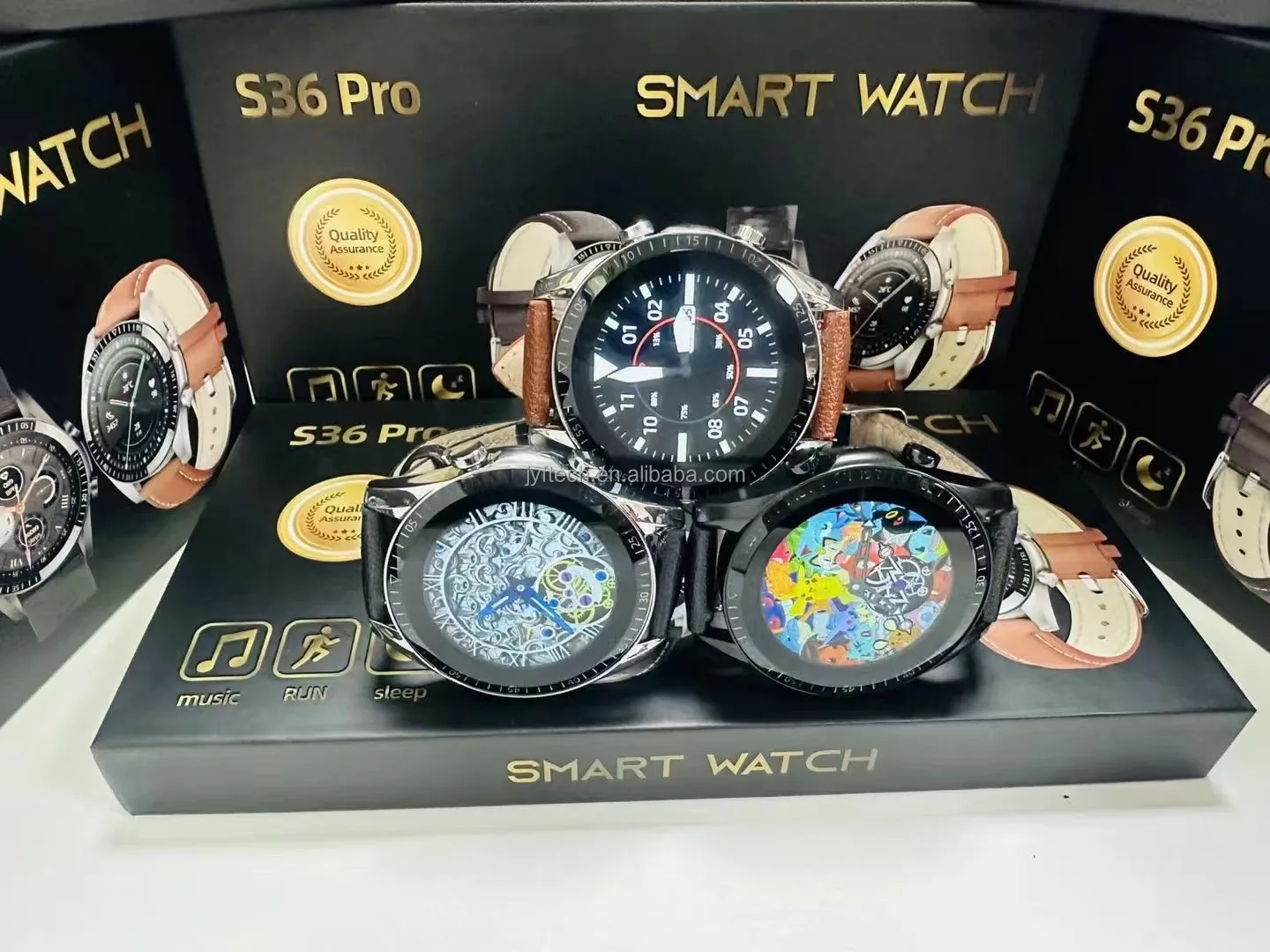 S36 Pro Smartwatch 1.28 Inch Full Screen Touch Waterproof Bt Call ...