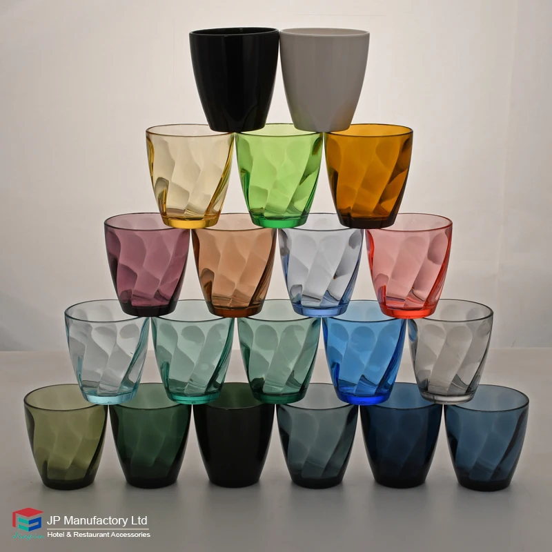 9oz Colored Drinking Glass Colored Water Glass Green Blue Purple Red Plastic Color Drinking Glass