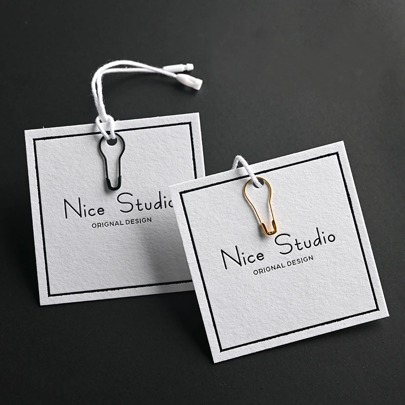 Custom Brand Logo Art Specialty Paper Texture Swing Hang Tags For ...