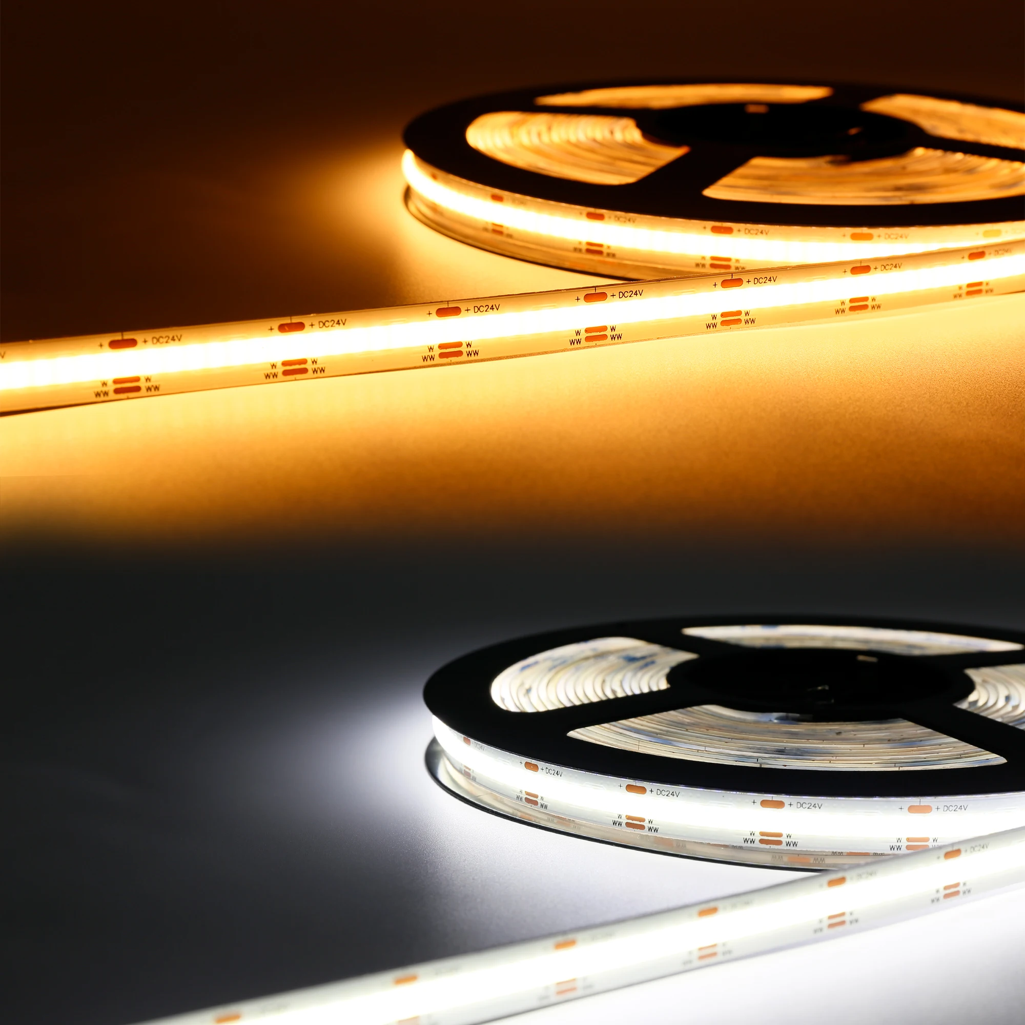 Cob Diffusers Bandă LED COB CCT IP65 24V 2700-6500K CRI90 | LedHome Lungime Rola 5 Metri