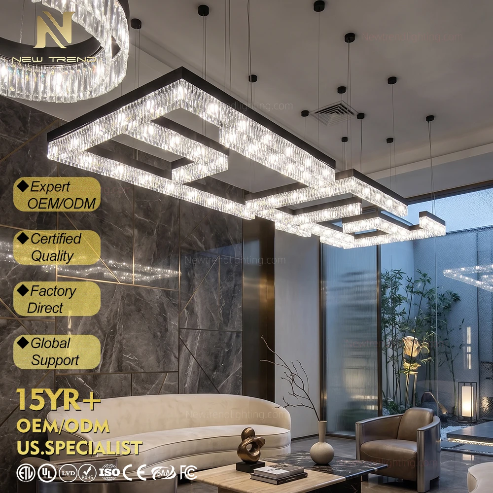 CPL-515 โคมระย้าคริสตัลเชิงประติมากรรมแบบทำขึ้นเฉพาะ – โคมไฟ LED แบบติดแนบเพดานที่ปรับแต่งได้สำหรับร้านอาหารระดับพรีเมียมและห้องรับประทานอาหาร