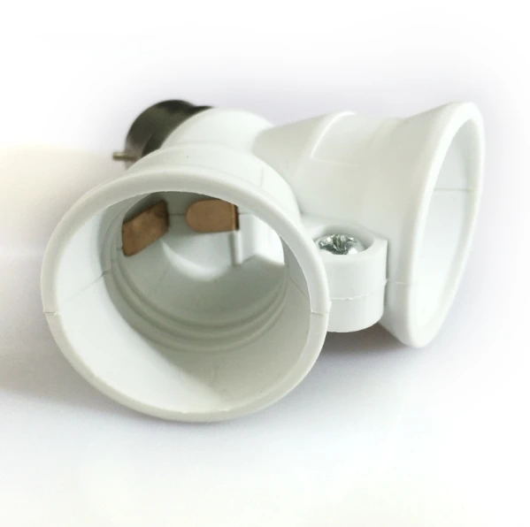 Aexit 2 Pezzi Adattatore Portalampada Da E27 A B22 - Convertitore Lampadina Bianco - Lunghezza 50mm - 4