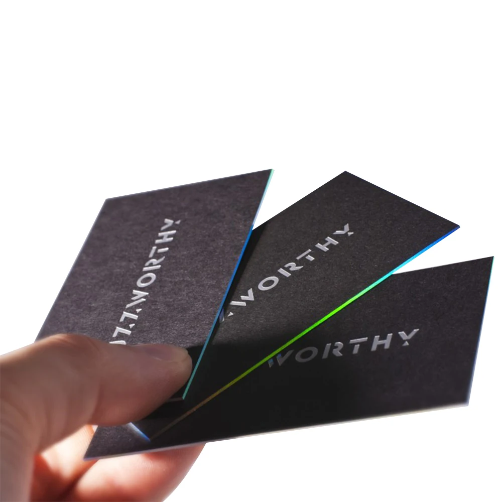 Custom Luxury Black Gold Foil Recycled Business Card Printing with ...