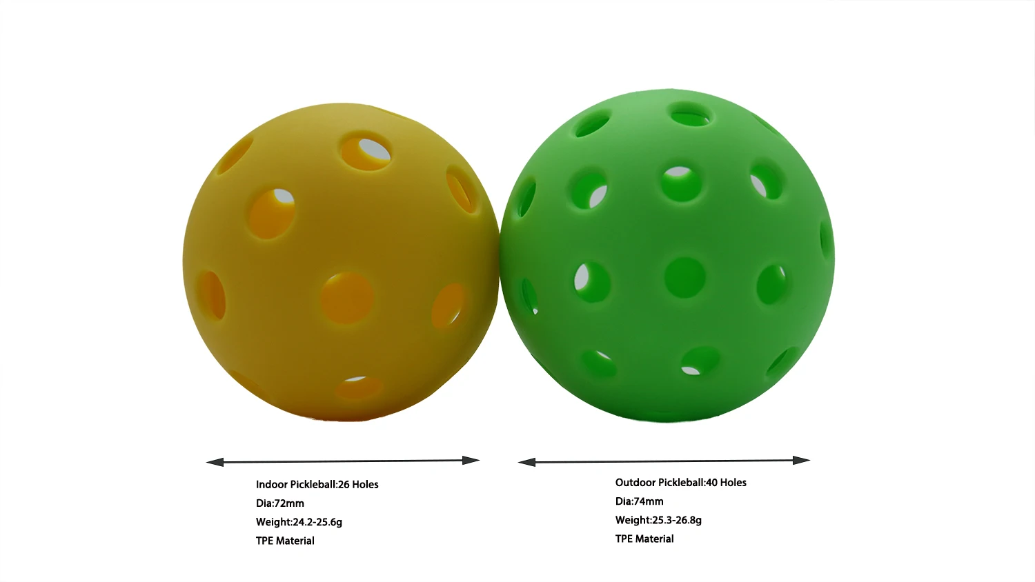 74mm 40 Hole 26g Pickleball Ball,Sports Outdoor Pickleballs,X40