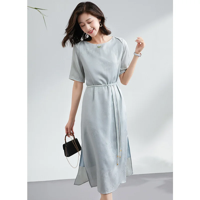 mulberry silk dress Saanvi Cascading Ruffle - Pink Satin Ruffle Midi Dress Hips 35.4 in Mulberry Silk Midi Slip Dress