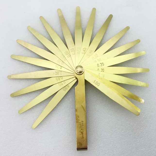 Cheapest Brass Feeler Thickness Gauge Gap 13 Blades Brass