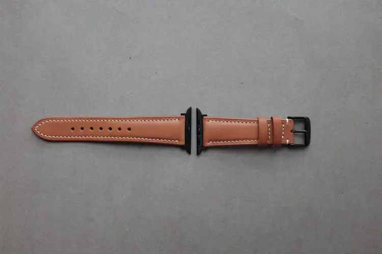 Genuine Brown Leather Watch Band For Apple 41/38/40mm,42/44/45mm Smart