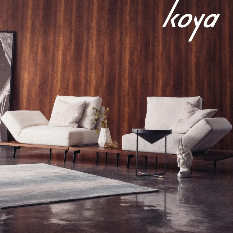 Morden Latest Design Asian Style Sectional Fabric Italian Sofa with Adjustable Armrest and Coffee Table
